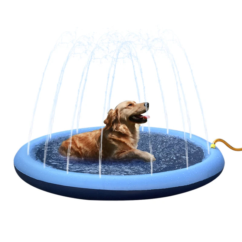 Hundepool med sprinkler